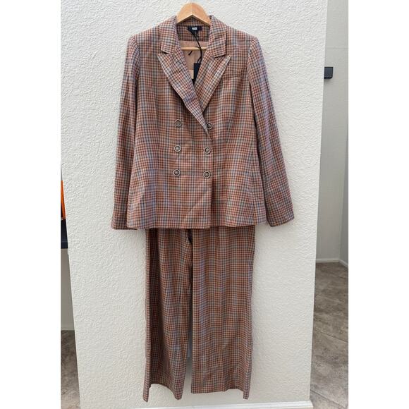 NEW PAIGE $598 Londyn Blazer + Avedon Trouser Bronze Dust Set - Picture 4 of 12